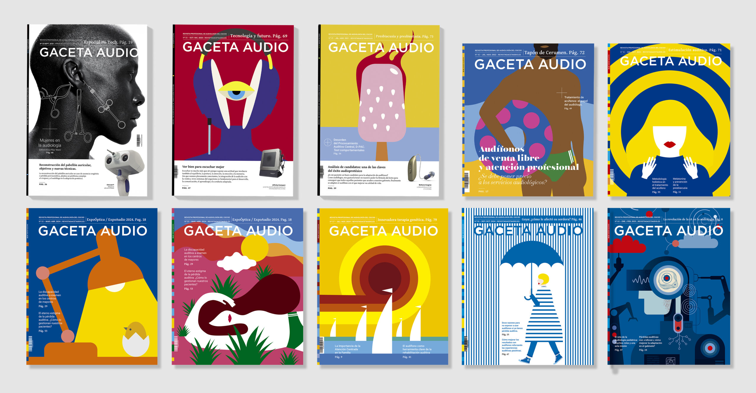 Revista Gaceta Audio. Diseño de portadas. Alejandro Lopez